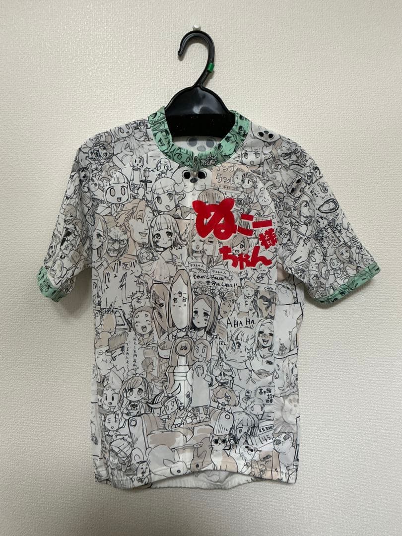 美品 M ぬこー様ちゃん絵日記 半袖ジャージ(白)