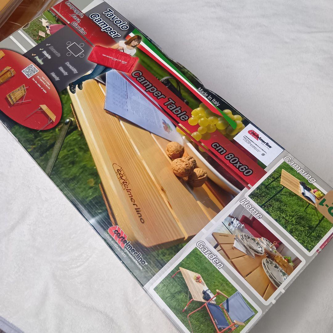 新品 CASTELMERLINO ハイ&ローキャンパーテーブル　80×60