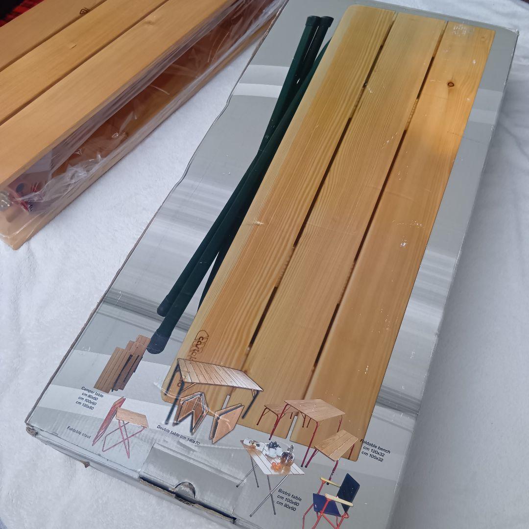 新品 CASTELMERLINO ハイ&ローキャンパーテーブル　80×60