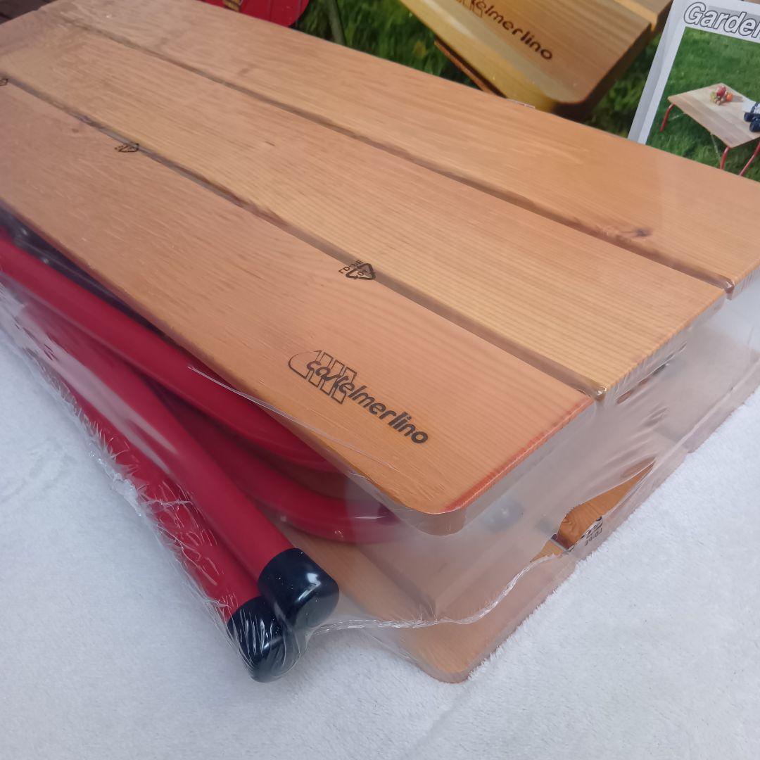 新品 CASTELMERLINO ハイ&ローキャンパーテーブル　80×60