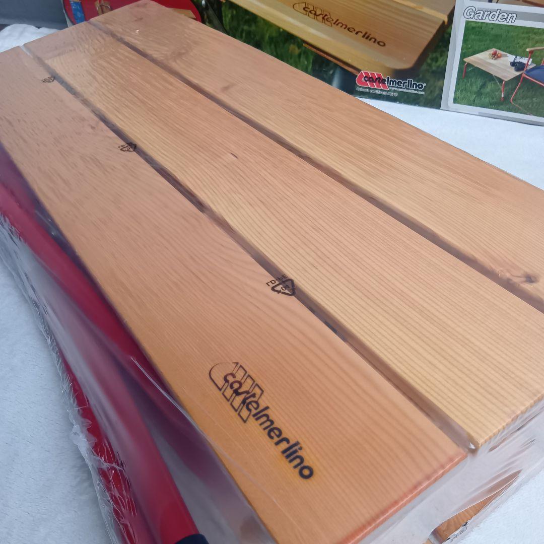 新品 CASTELMERLINO ハイ&ローキャンパーテーブル　80×60