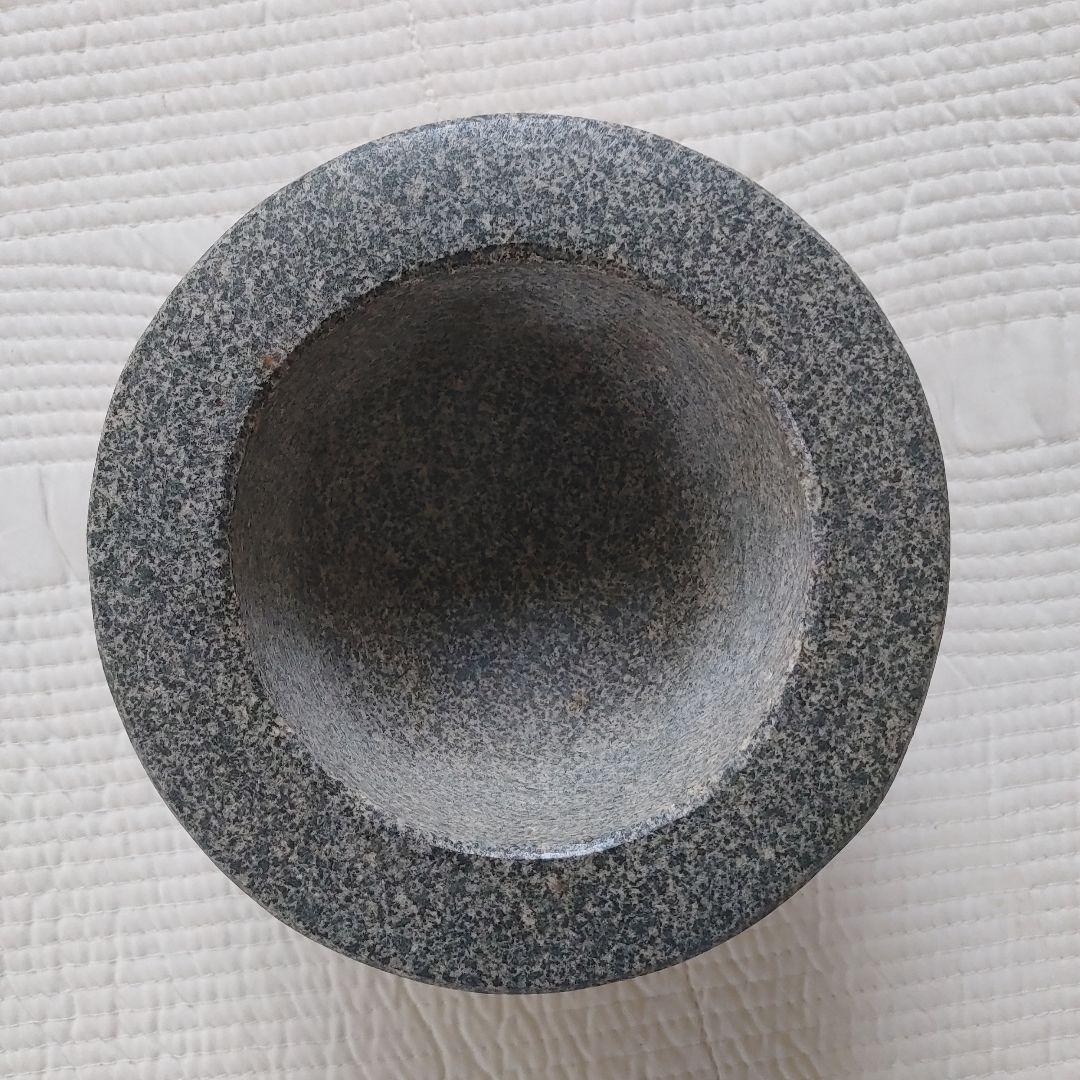 天然石すり鉢&すり棒セット 重量感　ザ　石感がたまらない 存在感お値下げ