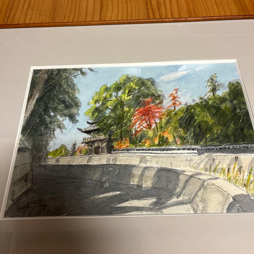 水墨画 nakajima 1987年制作 フレーム付き　題名不明　S ③