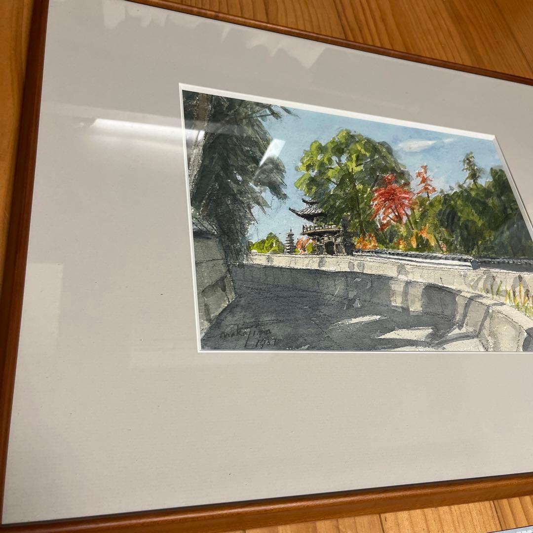 水墨画 nakajima 1987年制作 フレーム付き　題名不明　S ③