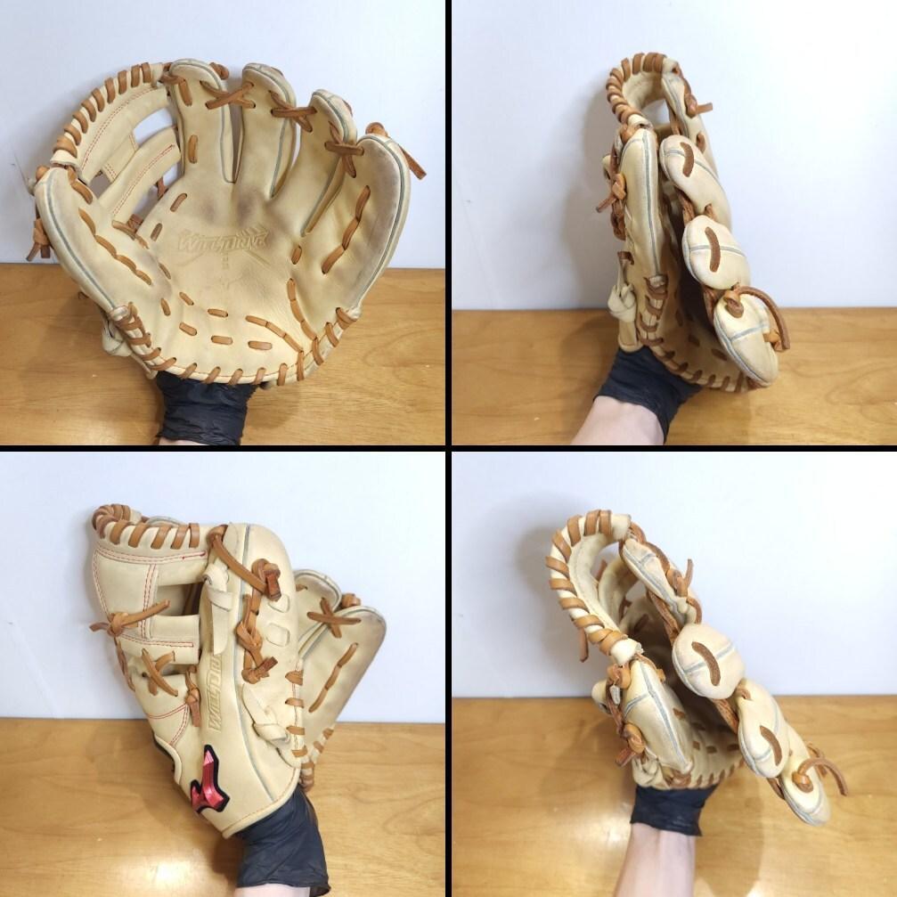 ミズノ ウィルドライブ レッド 限定AXIトリプルX 良品 内野用 軟式グローブ