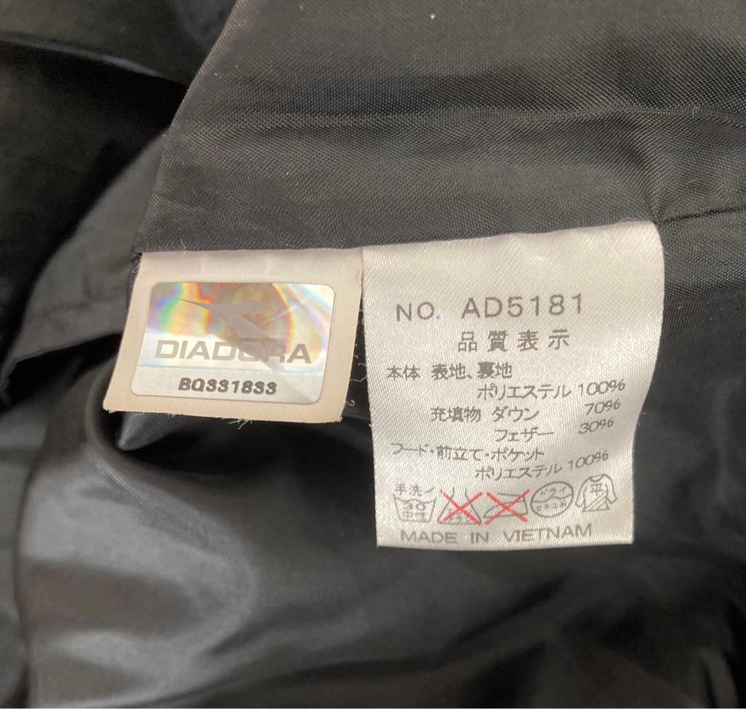 ディアドラDIADORA ベンチコート ブラック メンズL