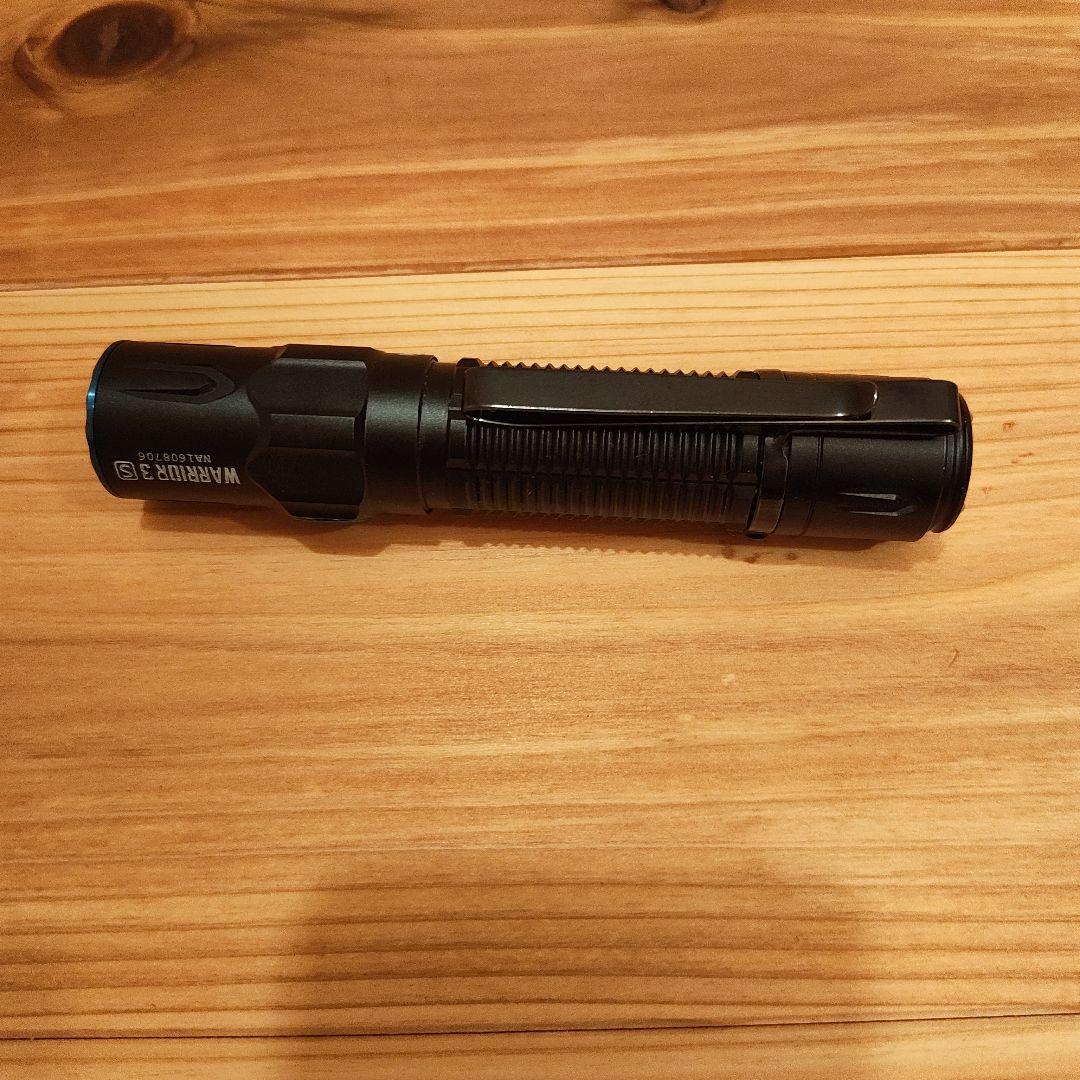 WARRIOR 3S 懐中電灯 LED 黒　オーライト　充電ケーブル付き