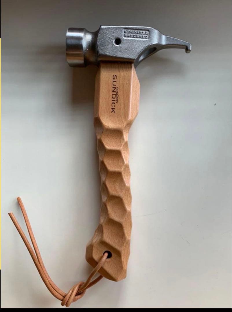 再入荷　ペグハンマー ハンマー　ステンレス　コンパクト　名栗加工　テント　工具