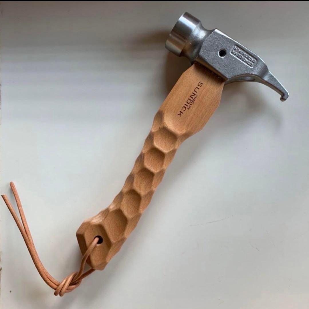 再入荷　ペグハンマー ハンマー　ステンレス　コンパクト　名栗加工　テント　工具