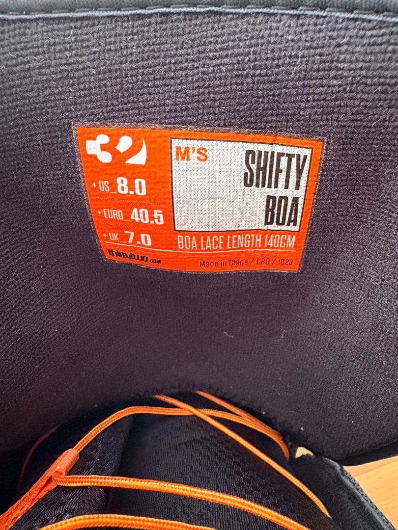 thirtytwo サーティーツー SHIFTY BOA 26cm スノボブーツ