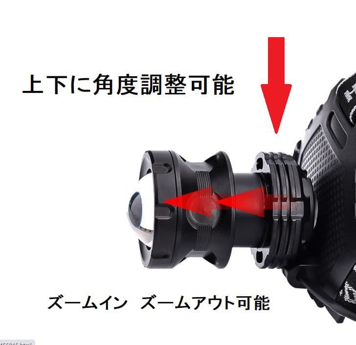 ヘッドライト 充電式 LED 作業 電池 バッテリー セットD78182