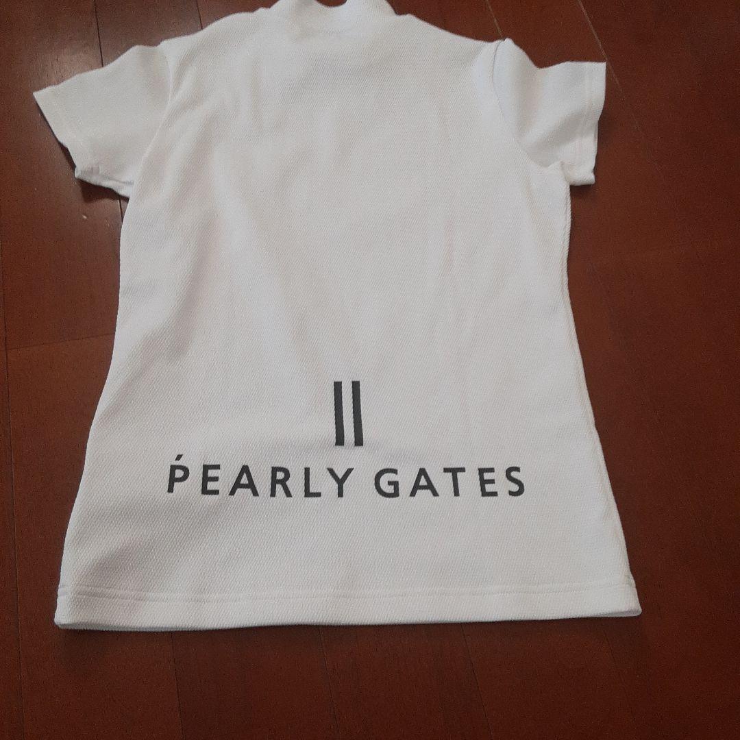 美品PEARLY GATES レディース　ゴルフ　モックネックシャツ　ホワイト0