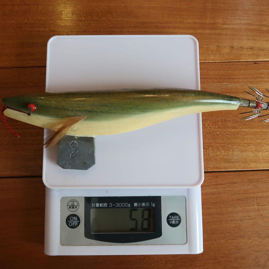 キ*ト様 木製　曳き型エギ　ひきがたエギ　餌木5個セット　ハマダ