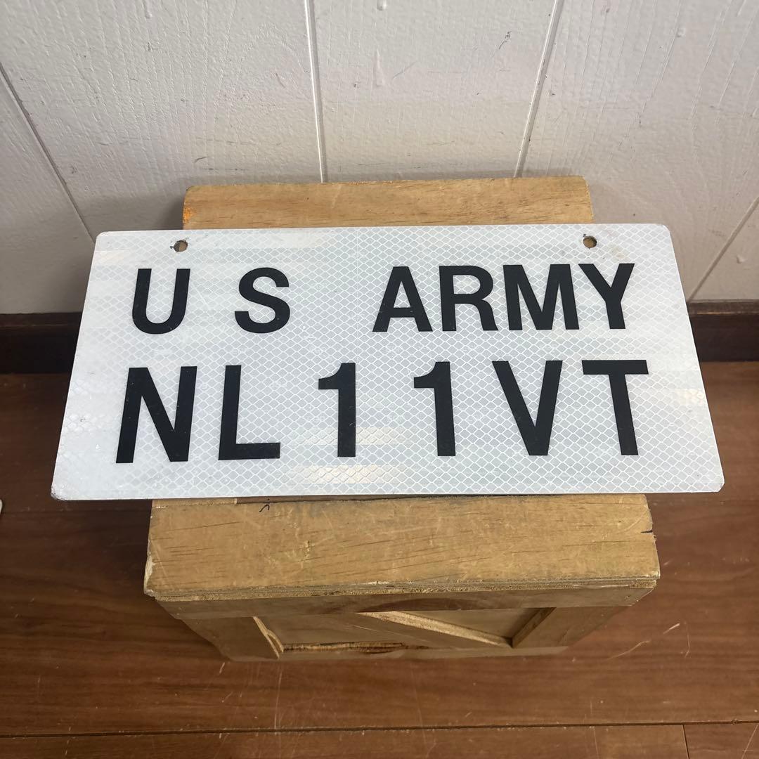米軍　実物　US ARMY ナンバープレート　2枚セット　送料無料