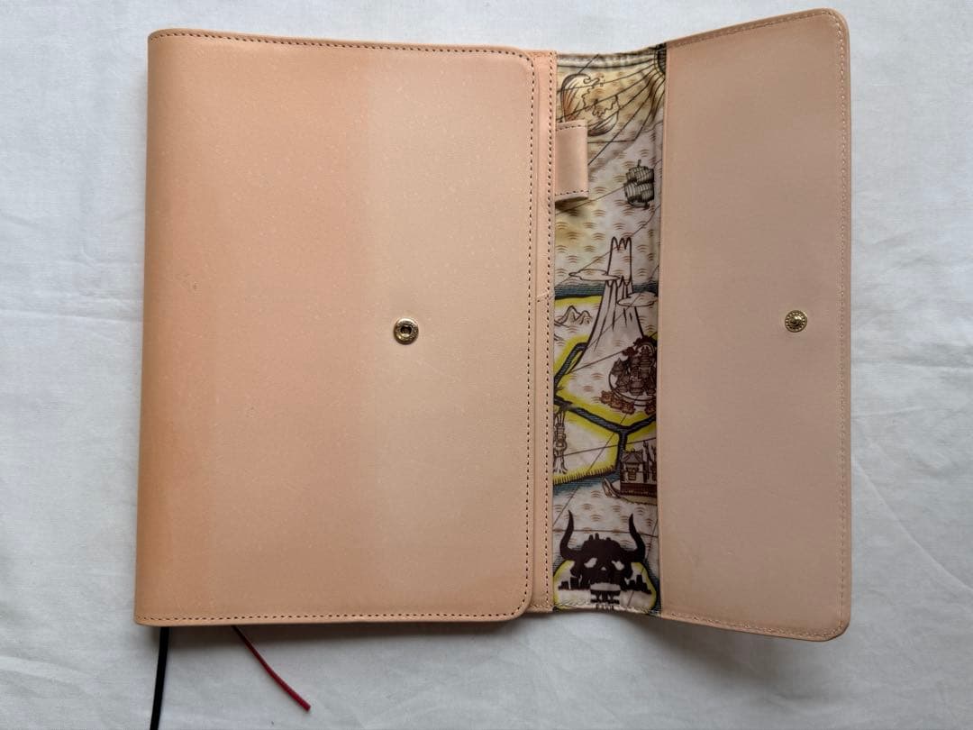 ほぼ日手帳　カバー　ワンピース　サニー号　ヌメ革