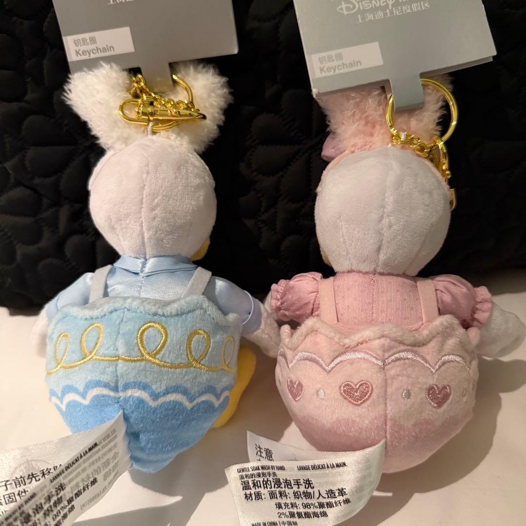 上海ディズニー　2026 イースター　ドナルド&デイジー　ぬいぐるみキーチェーン