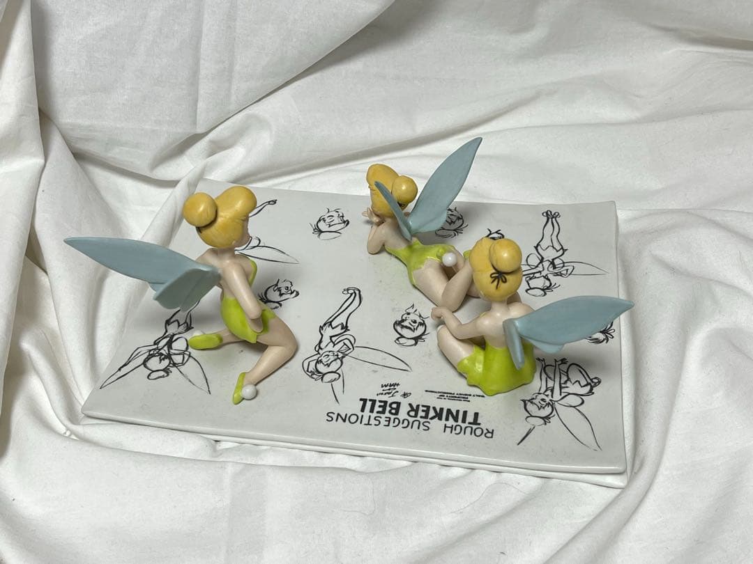 匿名配送/希少 ディズニー ティンカーベル 陶器製フィギュア
