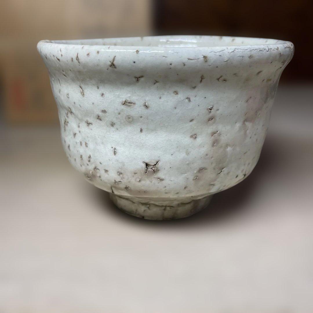 杉本泥牛　粉吹茶碗　共箱