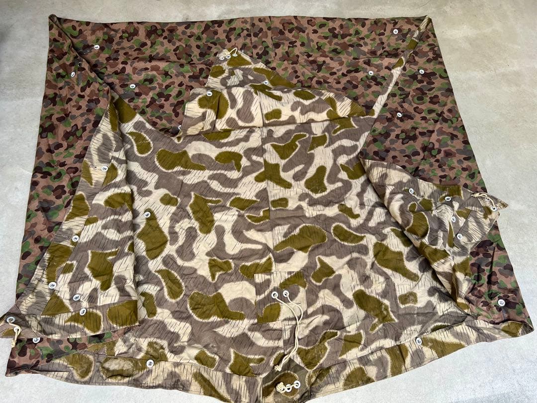 1975年製 軍幕 オーストリア軍 ツェルトバーン スワンプカモ ポンチョテント