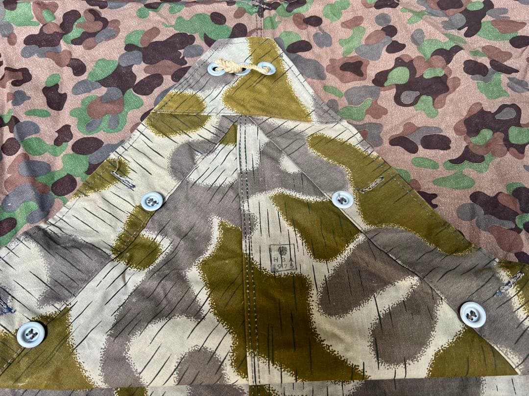 1975年製 軍幕 オーストリア軍 ツェルトバーン スワンプカモ ポンチョテント