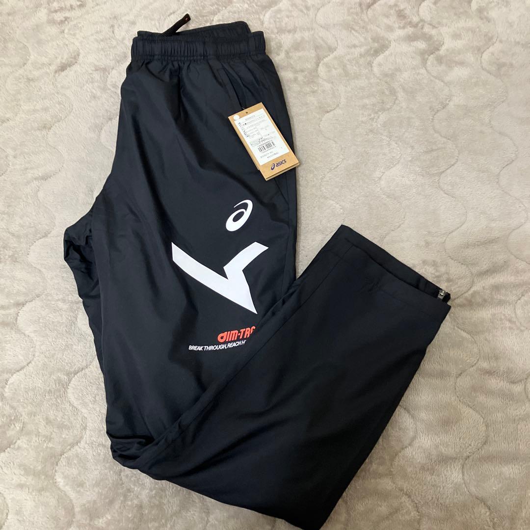 asics 裏トリコットウィンドブレーカー上下セット ブラック
