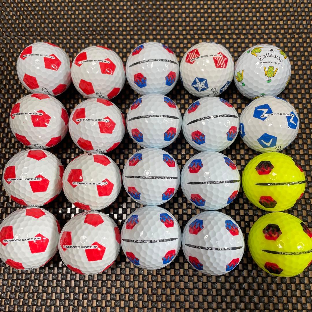 【ロストボール.530】キャロウェイ　サッカーボール柄/Aランク20個
