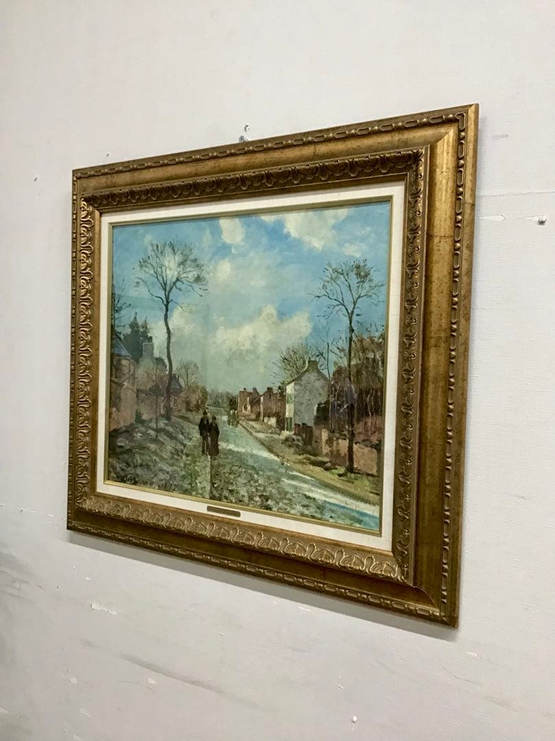 管43☆絵画☆カミーユピサロ☆ルーヴジェンヌへの道☆1872年作☆複製画☆F10