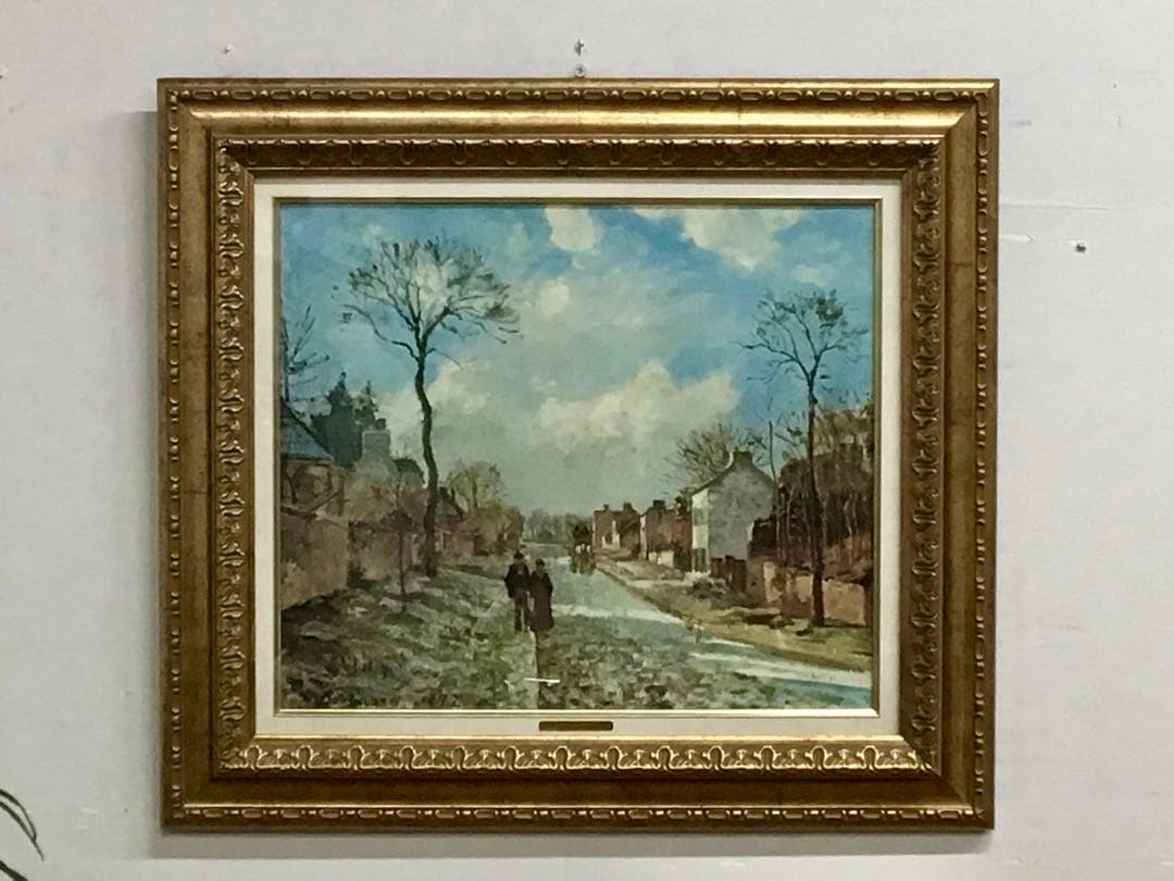 管43☆絵画☆カミーユピサロ☆ルーヴジェンヌへの道☆1872年作☆複製画☆F10