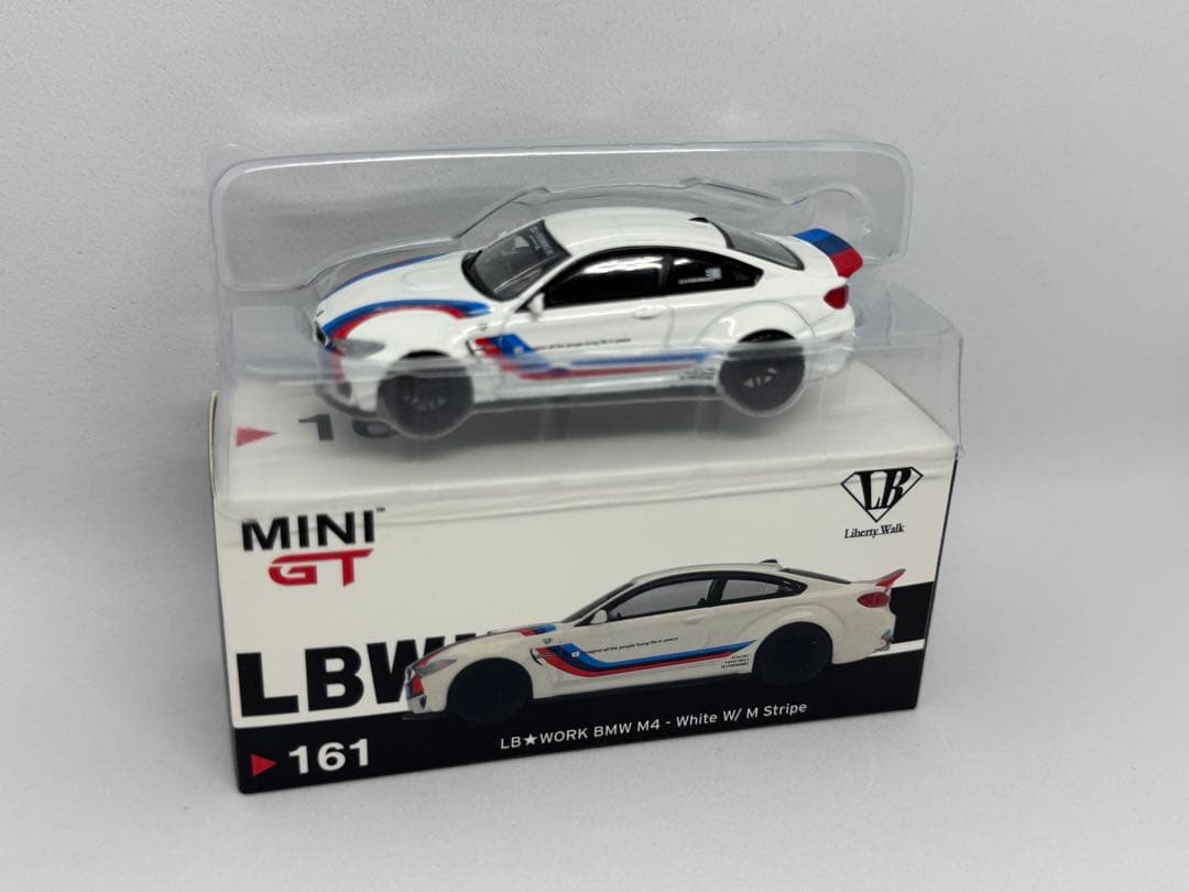 MINI GT LB★WORK  M4 White W/M stripe