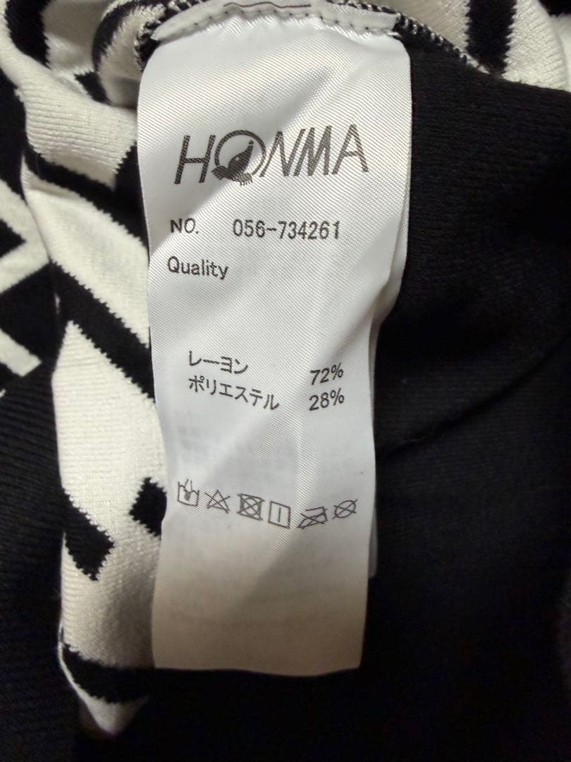 定価約4万★HONMA★ゴルフウェア上下セット ダイヤ柄ニットベスト＆スカート