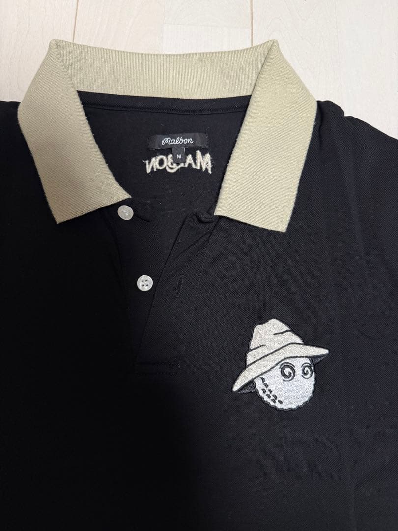 MALBON GOLF マルボン ゴルフ 刺繍ポロシャツ 黒 Mサイズ 正規品