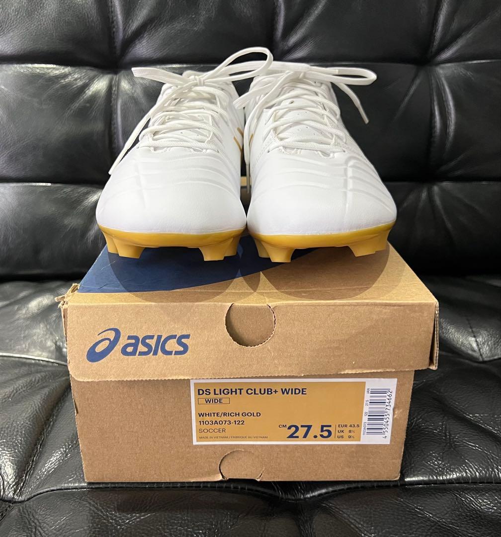 asics DS LIGHT CLUB+WIDE ホワイト/ゴールド 27.5