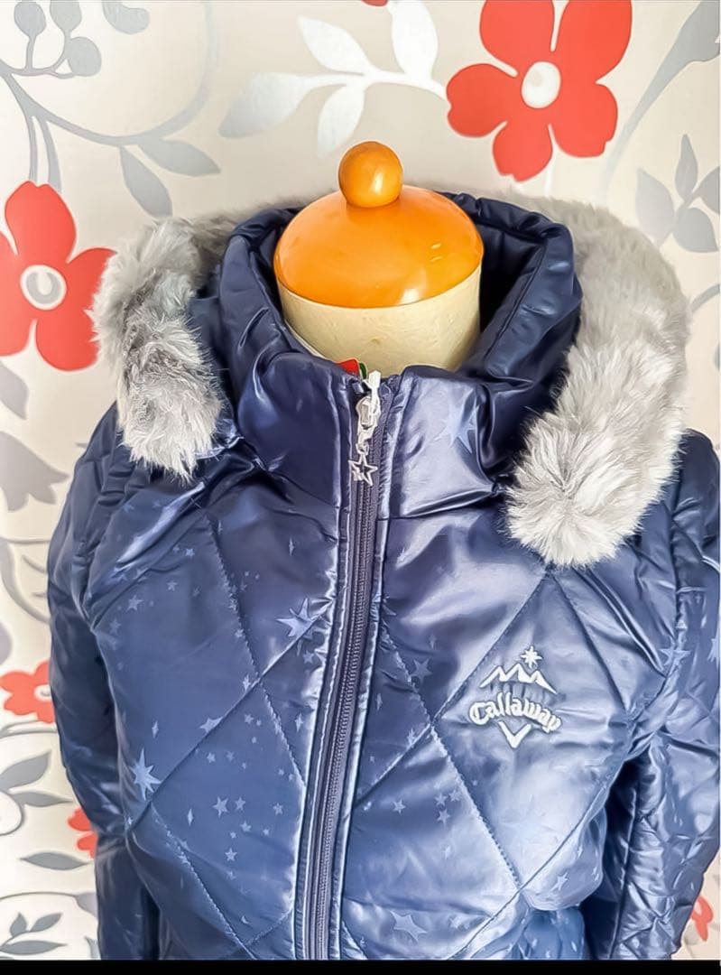 キャロウェイ【新品】ゴルフウェア〈特典有〉４WAY ダウン 保温 ネイビー