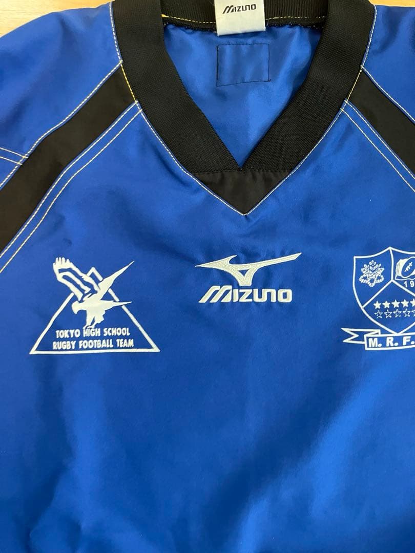 ラグビー　目黒学院高校×東京高校Mizuno 青 ピステ　ヤッケ