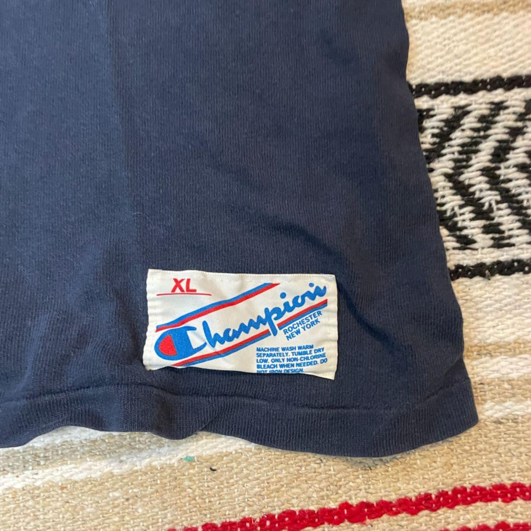 80s champion フットボールTシャツ　7部丈　vintage usa製