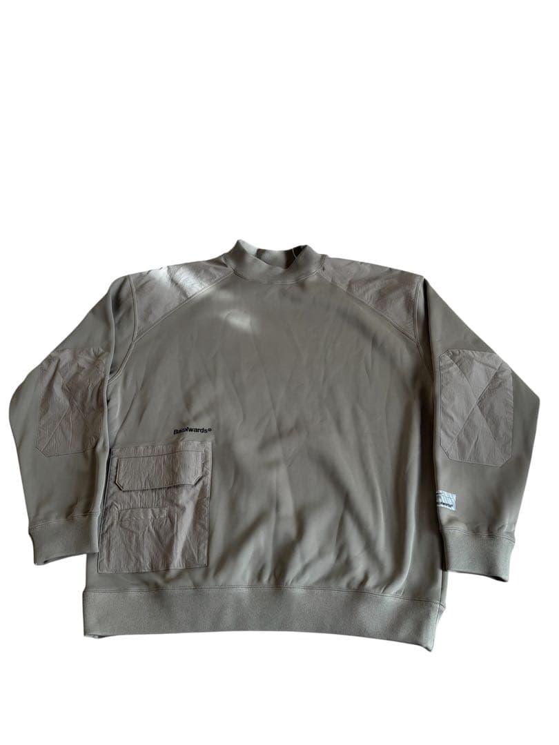 Backwards Tech Sweat Mock Neck XL ベージュ