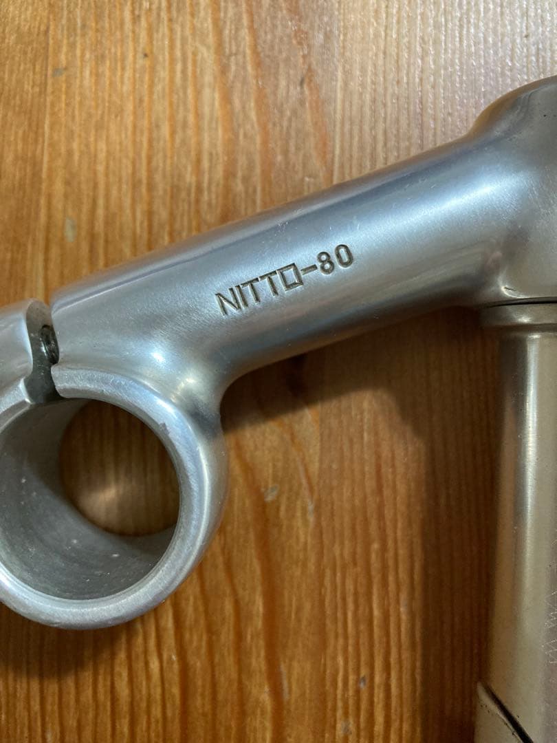希少 NITTO 天返しステム 80mm ピスト njs 刻印 競輪 22.2