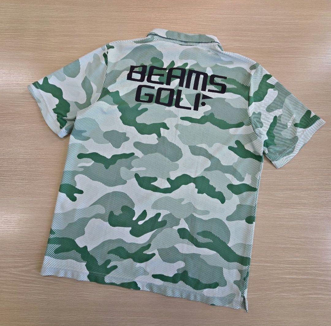 BEAMS GOLF 迷彩プリントポロシャツ