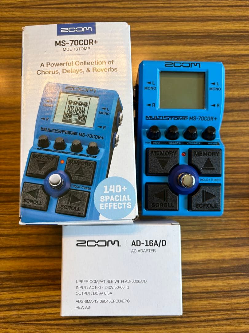 ZOOM MS-70CDR+ マルチエフェクター　純正ACアダプター付き