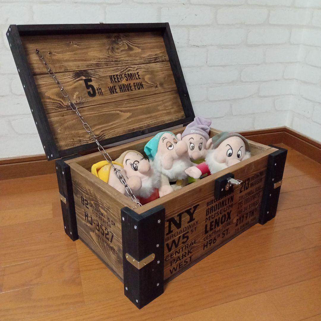 【ハンドメイド】バスロールサインのミリタリーコンテナ ストレージボックス