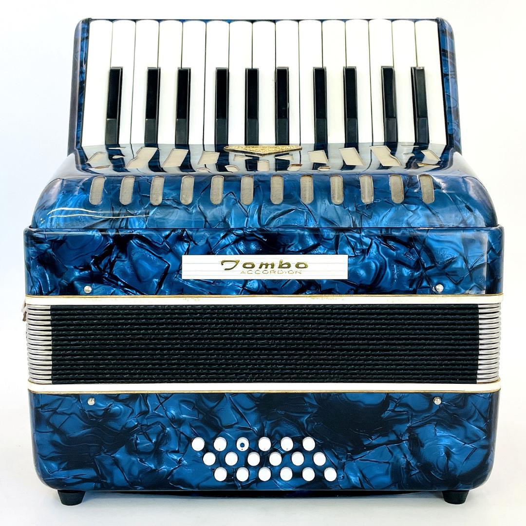 【職人検品・動作品】TOMBO アコーディオン No.28 青 　R8SD335