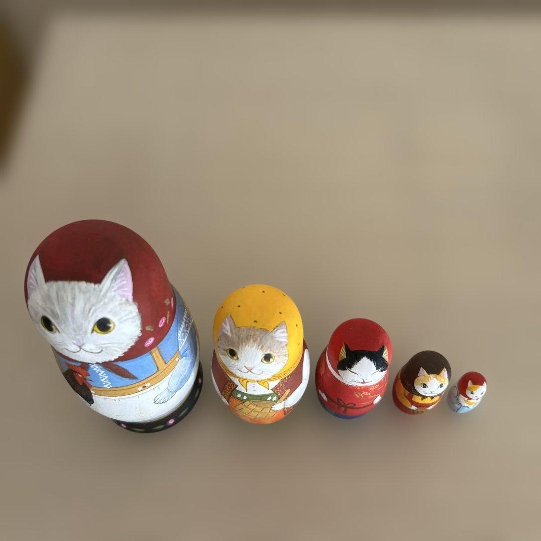 【ねこちゃん】マトリョーシカ 5個組