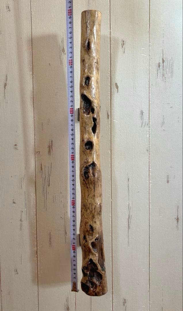 流木　ドアハンドル　ドアノブ　取手　長さ60cm うろ　空洞　超希少