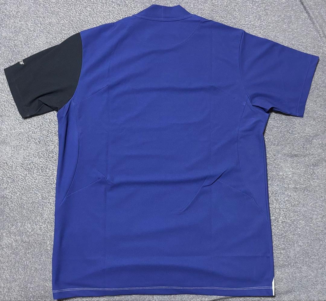 14300円★ルコック トリコロールブロッキングモックネック半袖シャツ★LL