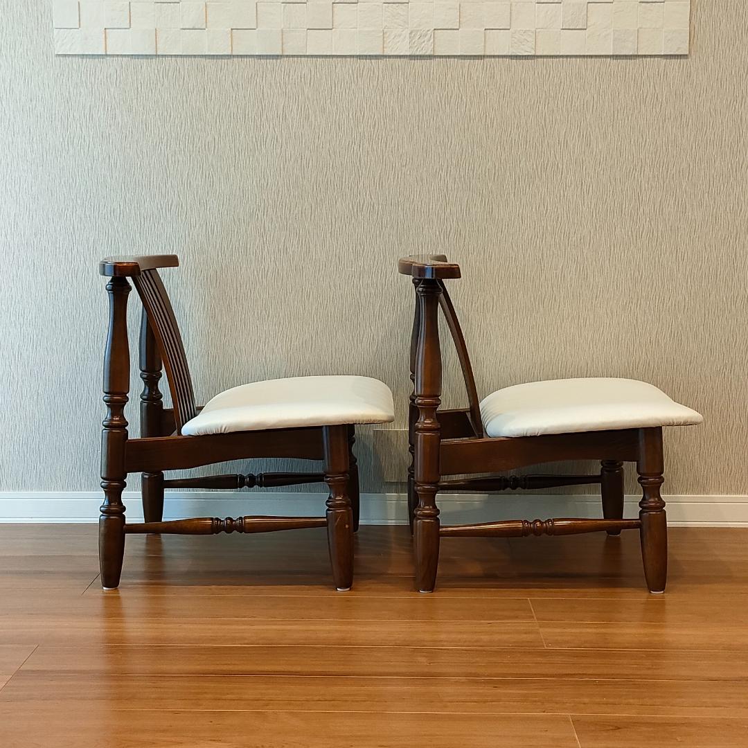 ヴィンテージ　オーダー家具　Patio　ウィンザーチェア　木製　2脚セット