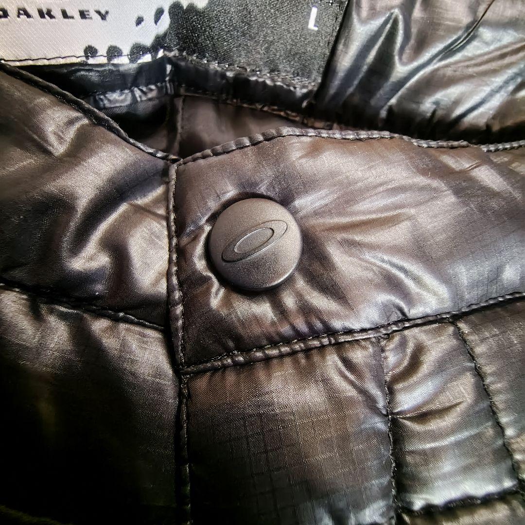 00s OAKLEY キルティングパンツ 黒 暖パン L Y2k 中綿 ゴルフ