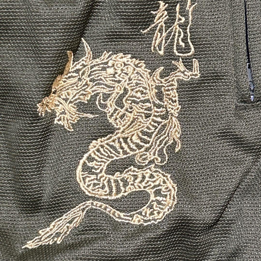【2570】✨美品✨ 00s y2k ジャージ　セットアップ　カーキ　龍