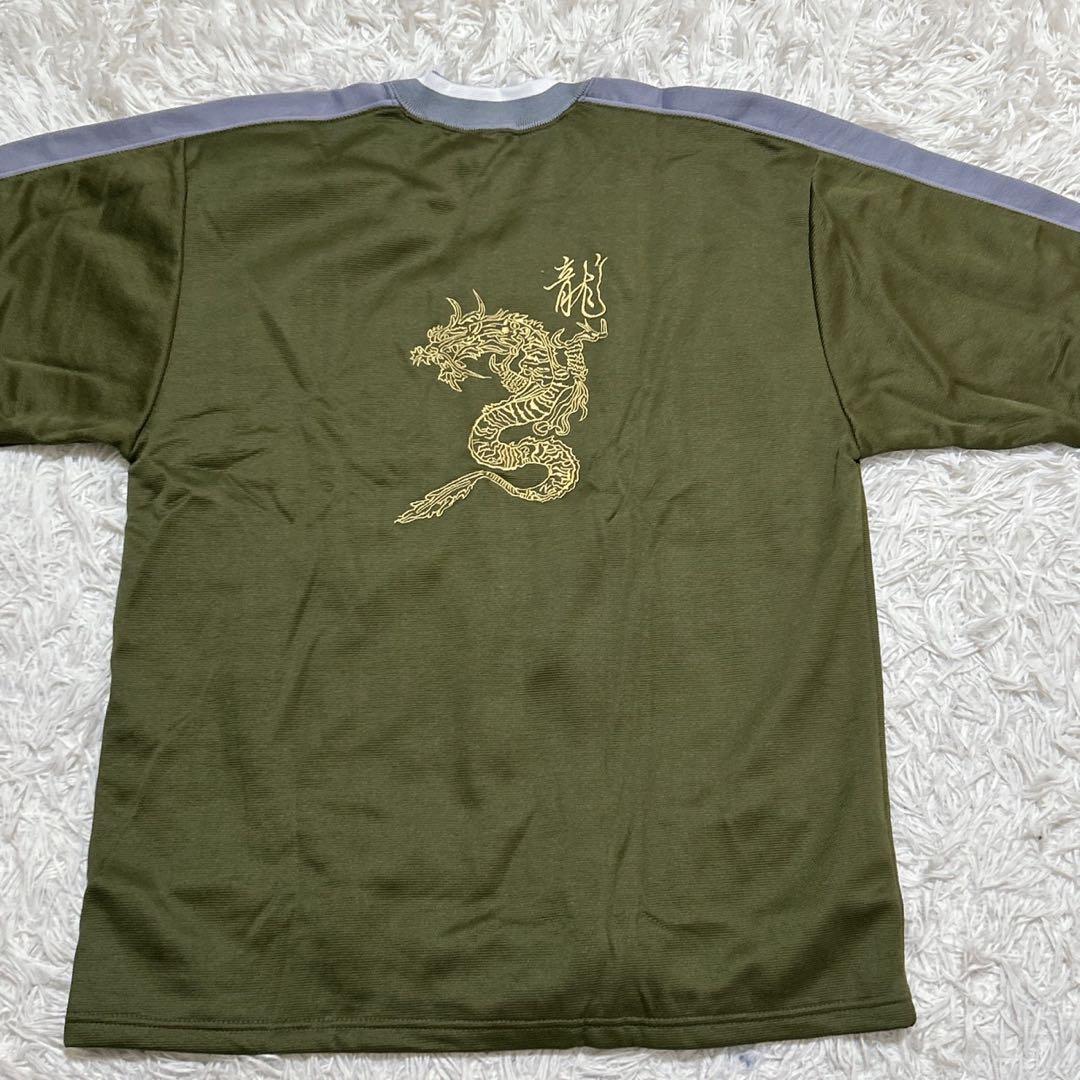 【2570】✨美品✨ 00s y2k ジャージ　セットアップ　カーキ　龍