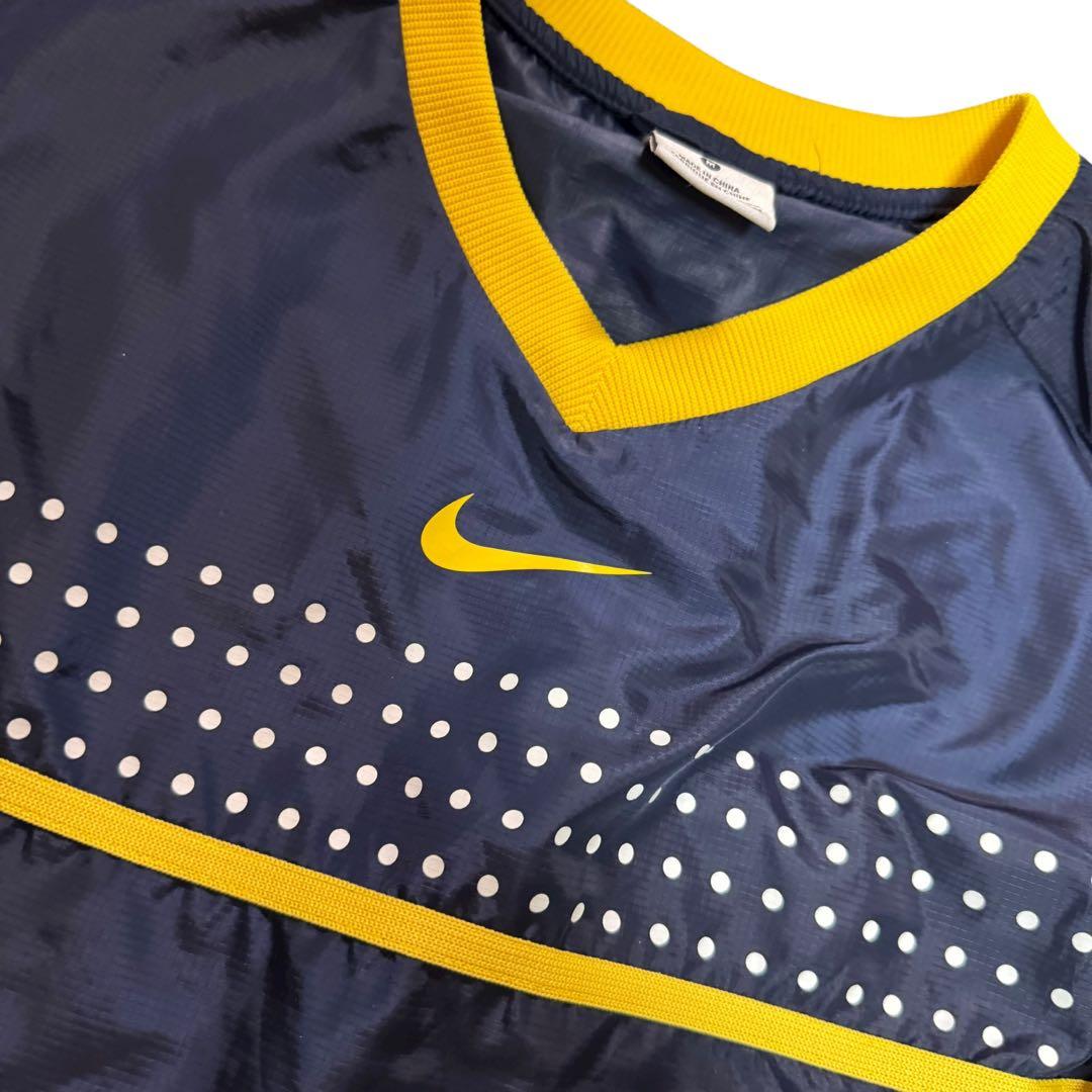 【NIKE】ナイロン ピステ セットアップ 上下 ネイビー ドット メンズM/S