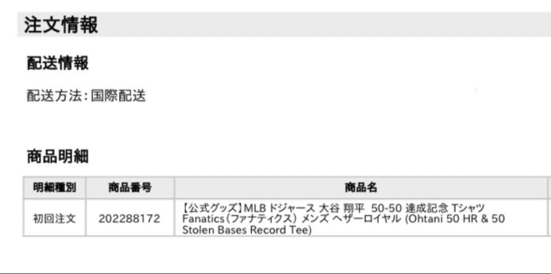 MLB 大谷翔平 50-50 記念Tシャツ 2024